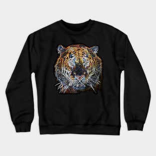 Tiger Head Electric Silhouette 02 Crewneck Sweatshirt